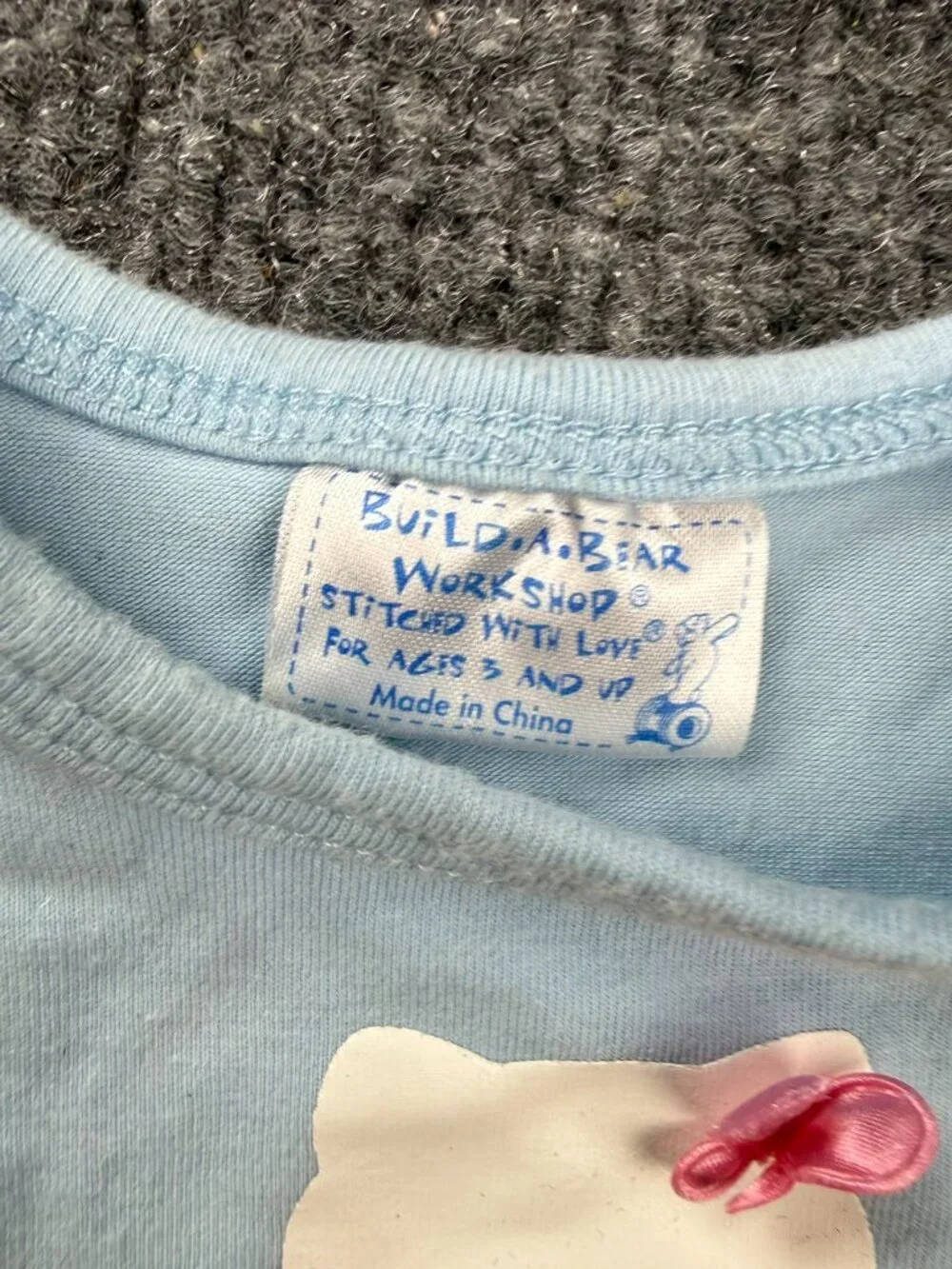Build-A-Bear Hello Kitty Blue Shirt Ages 3 And Up One Size 6